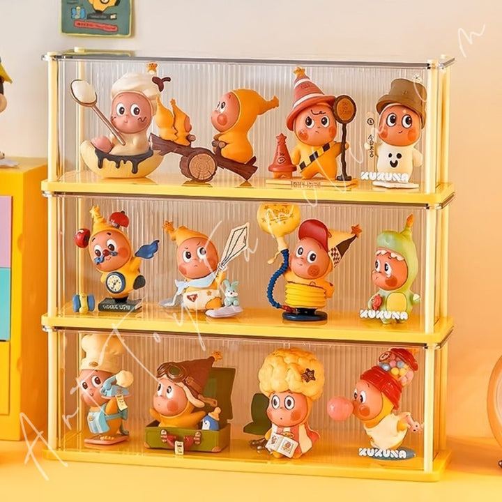 Art Toy Familia - Warm Strip Acrylic Blindbox Display Box - 159 Box Only No Doll Yellow Ver.