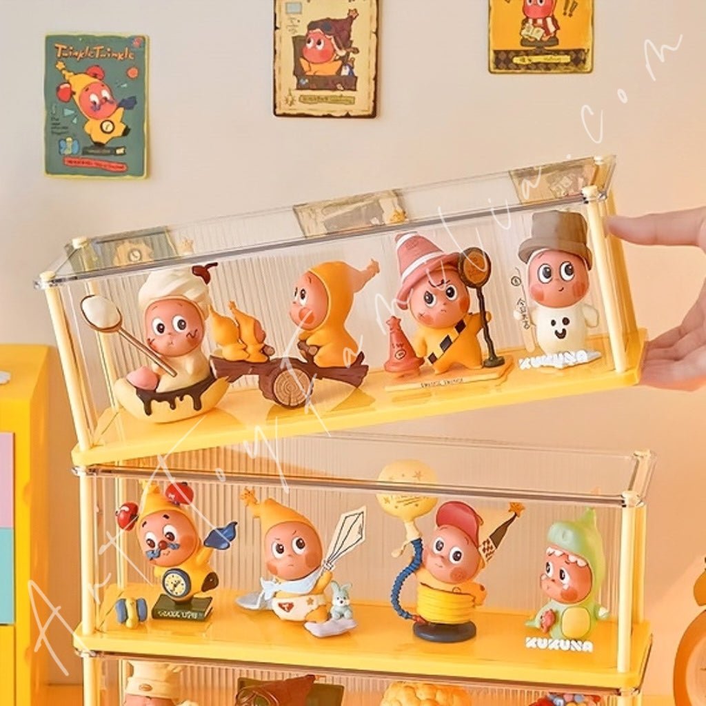 Art Toy Familia - Warm Strip Acrylic Blindbox Display Box - 159 Box Only No Doll Yellow Ver.