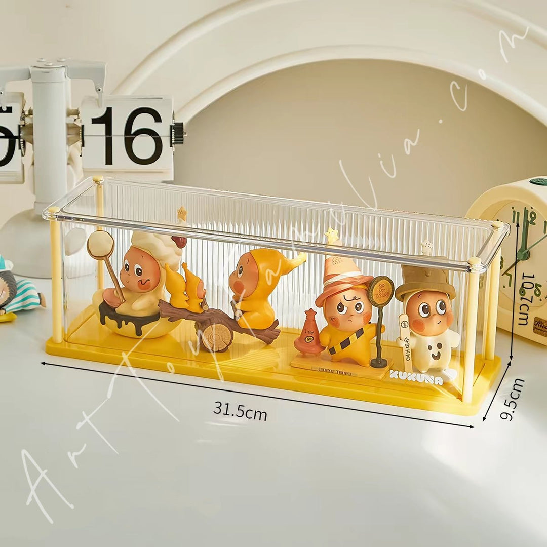 Art Toy Familia - Warm Strip Acrylic Blindbox Display Box - 159 Box Only No Doll Yellow Ver.