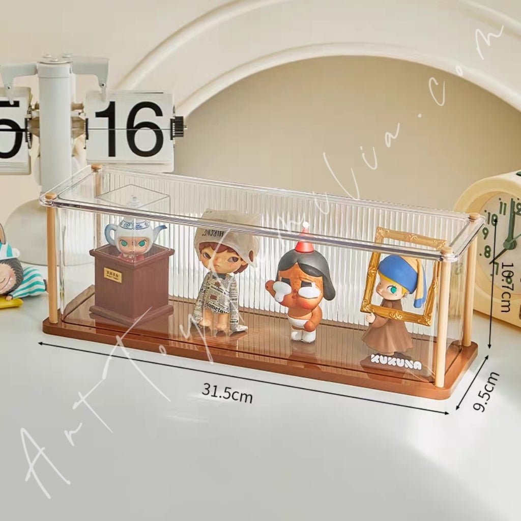 Art Toy Familia - Warm Strip Acrylic Blindbox Display Box - 159 Box Only No Doll Brown Ver.