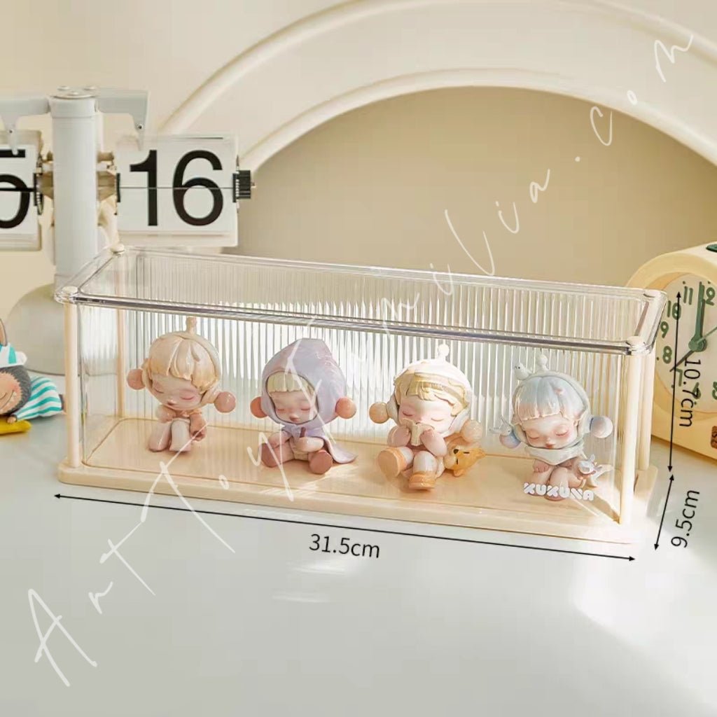 Art Toy Familia - Warm Strip Acrylic Blindbox Display Box - 159 Box Only No Doll Beige Ver.