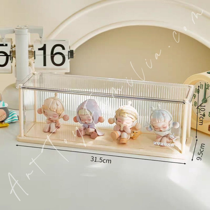 Art Toy Familia - Warm Strip Acrylic Blindbox Display Box - 159 Box Only No Doll Beige Ver.
