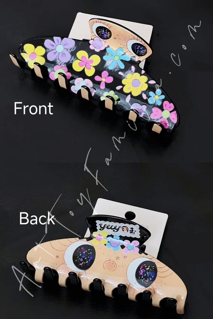 Yuy XiaoYu Hair Clips Collection Big Eyes Shark Clasp Black