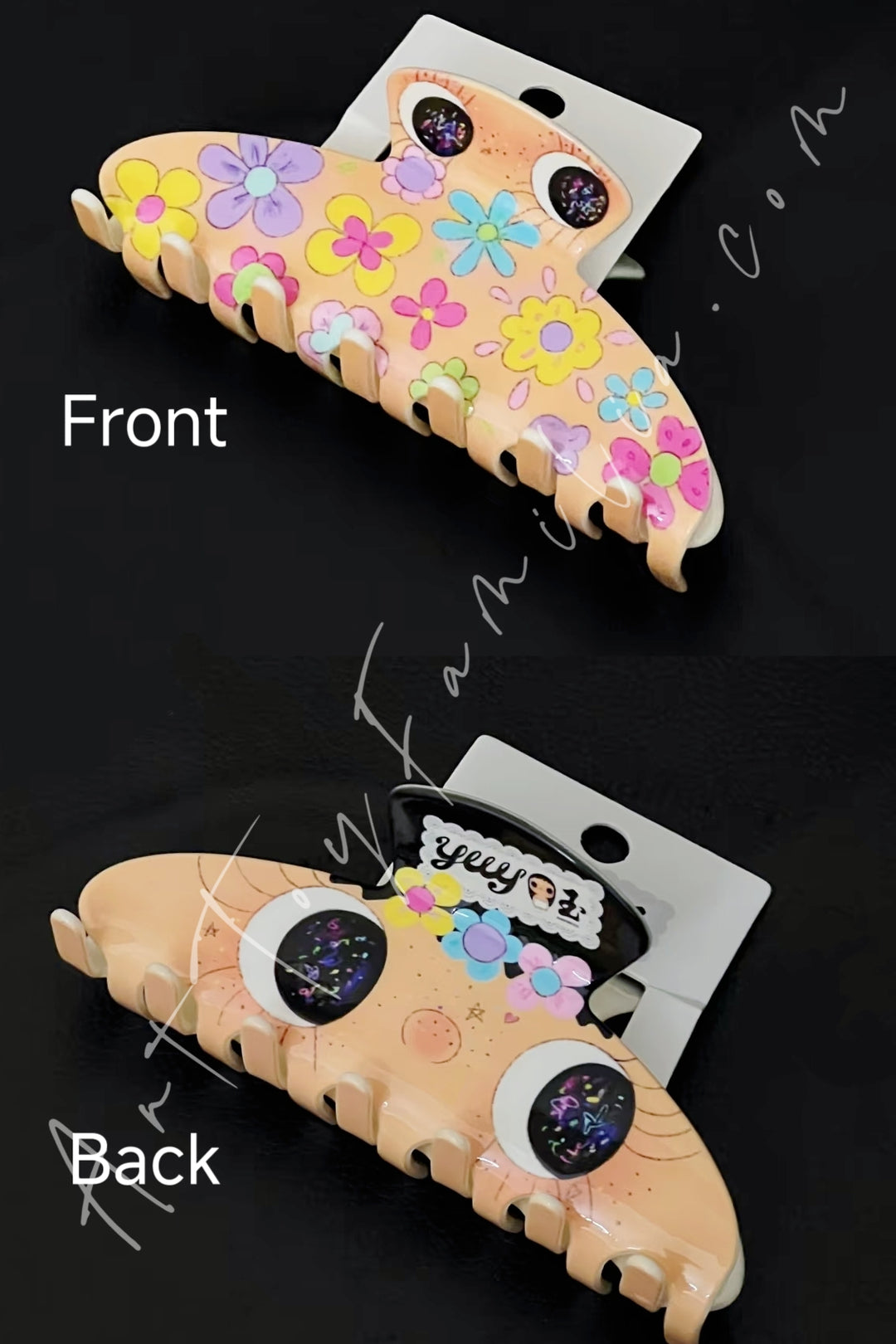 Yuy XiaoYu Hair Clips Collection Big Eyes Shark Clasp White