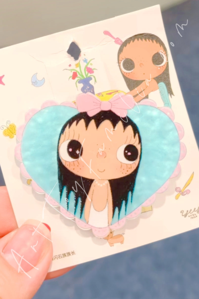 Yuy XiaoYu Hair Clips Collection Blue Heart