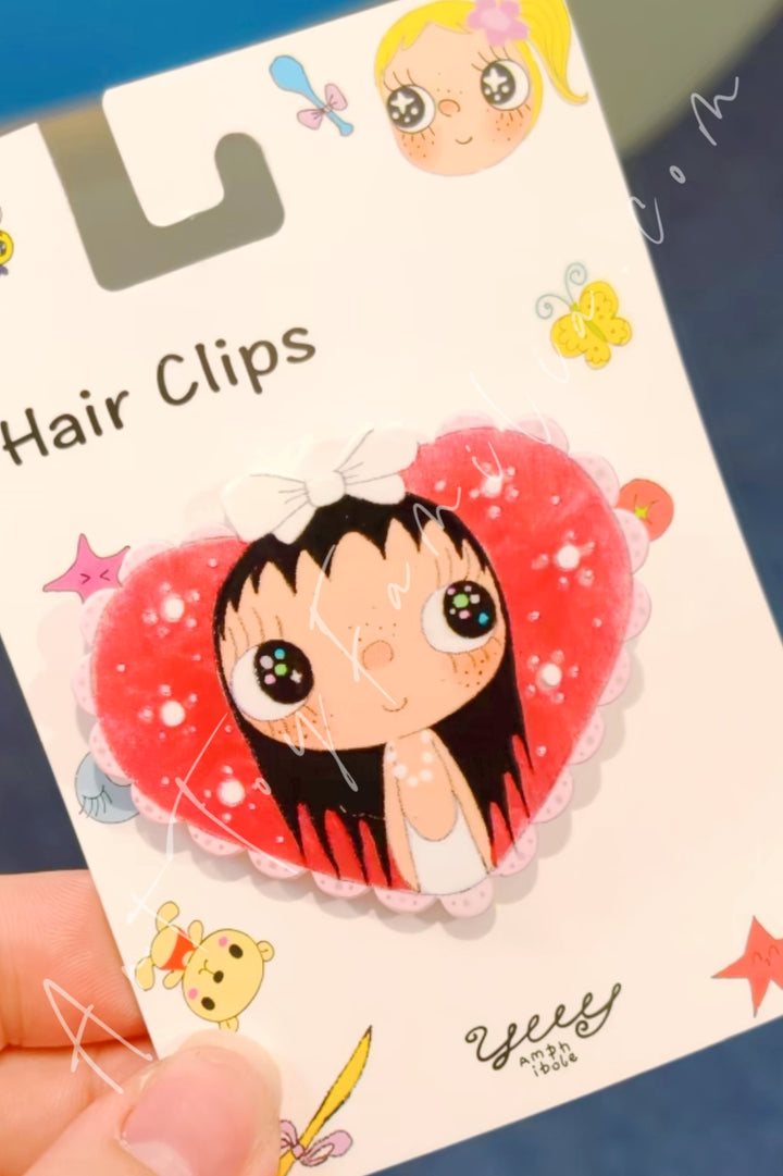 Yuy XiaoYu Hair Clips Collection Red Heart