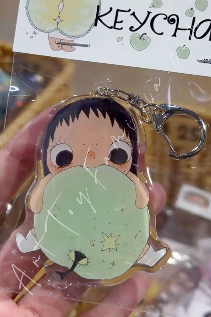 Yuy XiaoYu Keychains Collection Green Apple Yuy