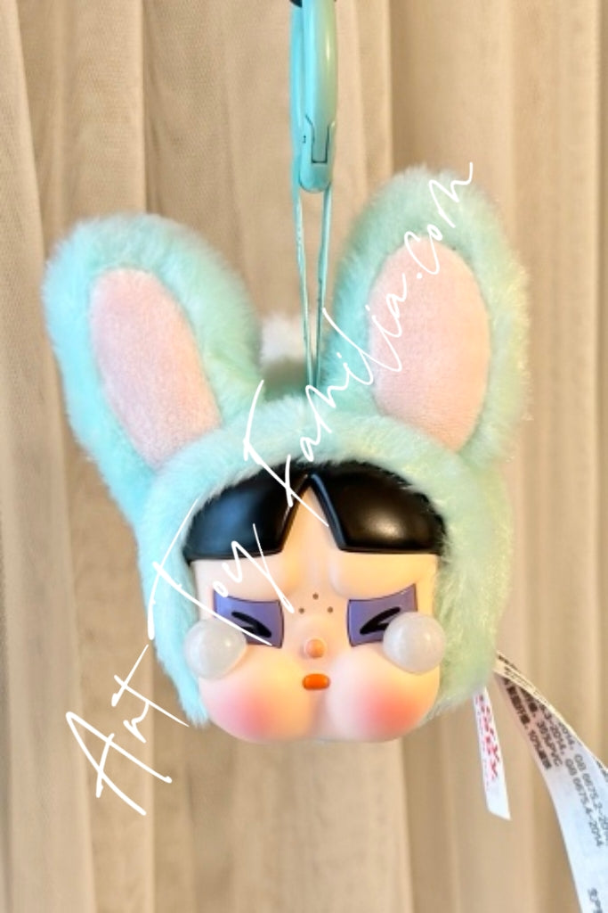pop mart crybaby ppg sad club series plush doll keychain bunny buttercup