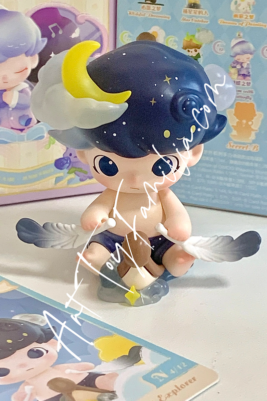 pop mart dimoo weaving wonders figurines Moonlight Explorer - 月夜航海家
