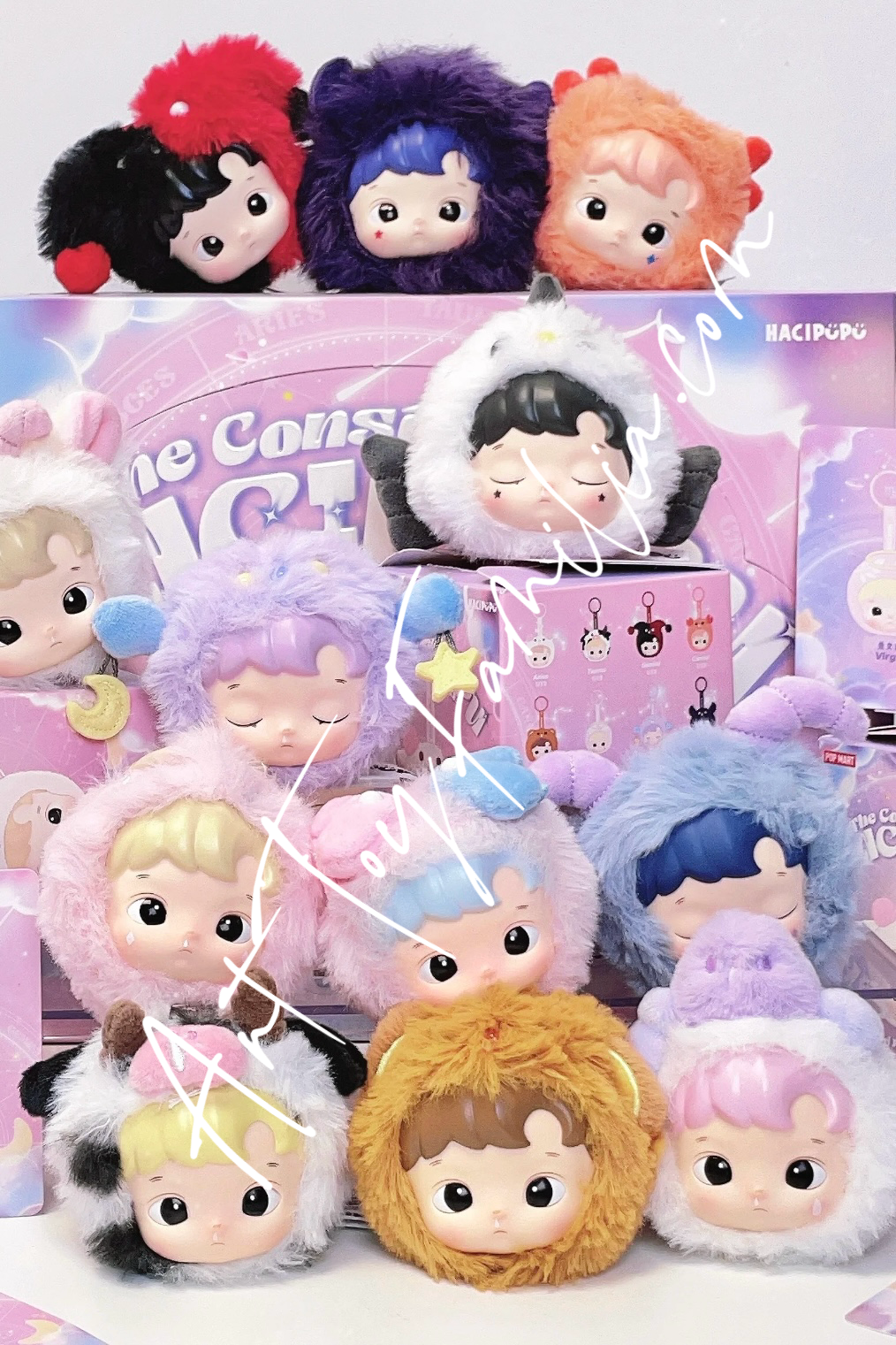 pop mart hacipupu constellation series vinyl plush Aries blind box full set