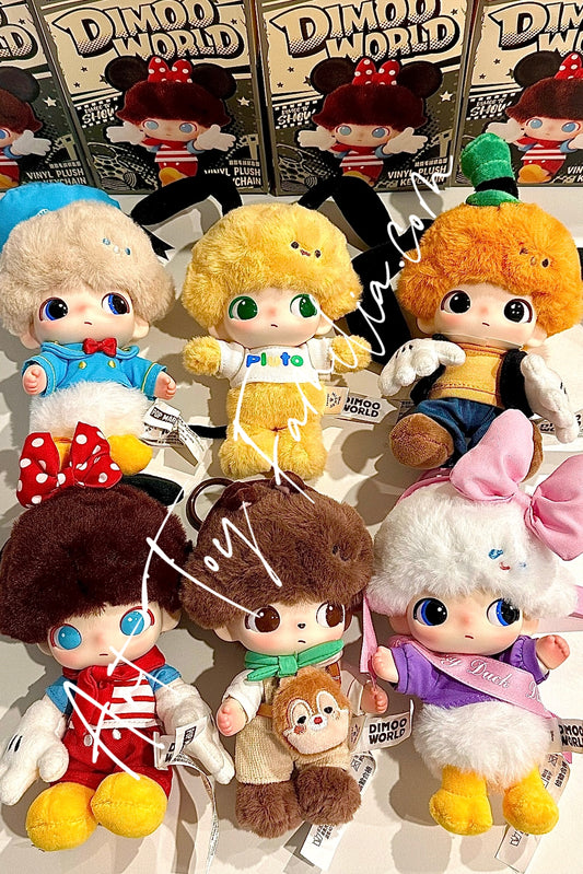 popmart Dimoo World × Disney Series-Vinyl Plush Keychain Full Set
