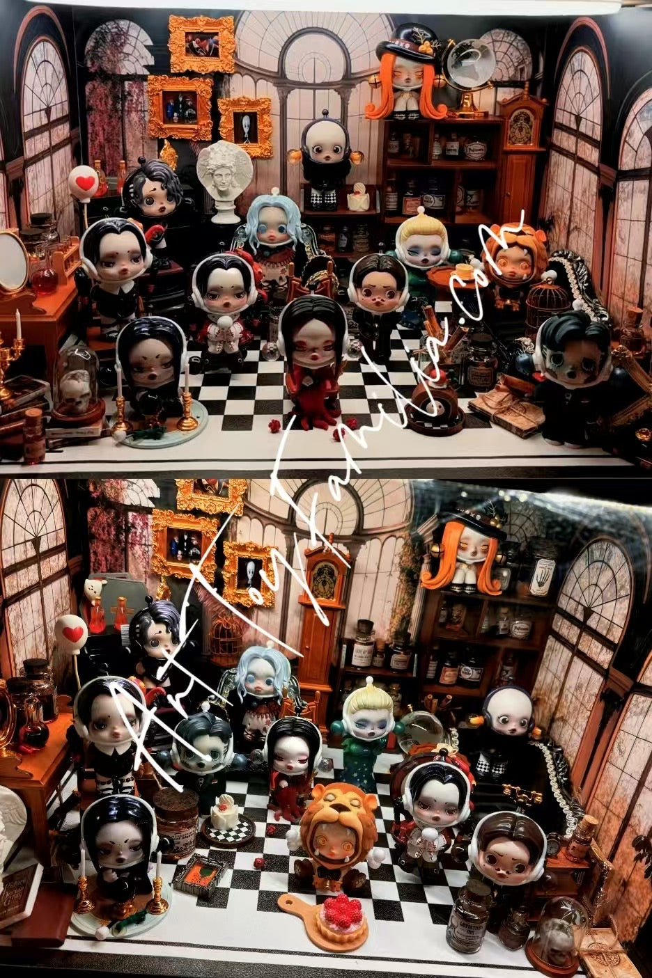 popmart Skullpanda Addams Family Series Blindbox Figure full Set