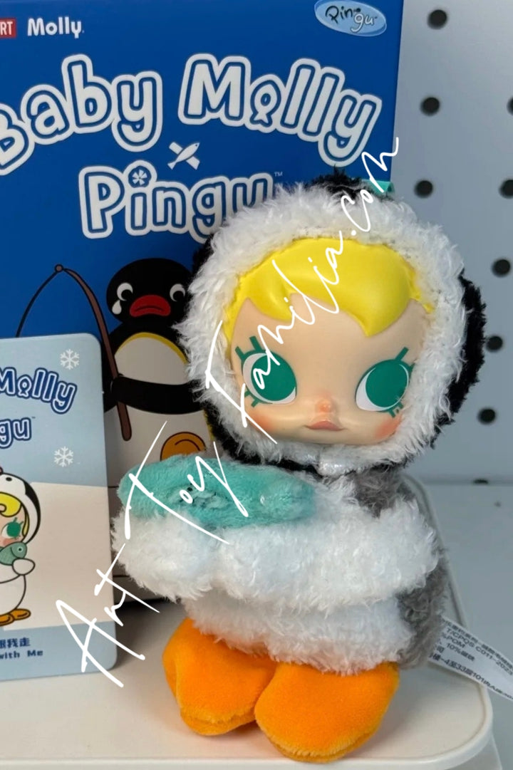 popmart baby molly pingu happy fishing series vinyl plush pendant Come with Me