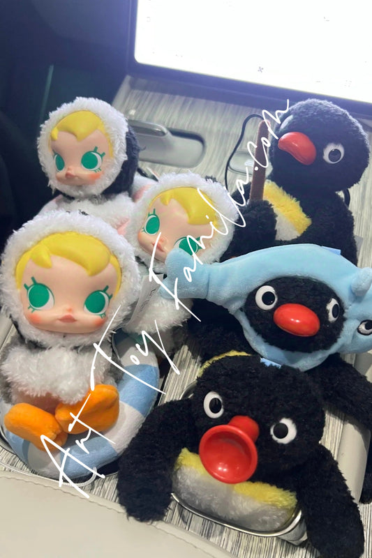 popmart baby molly pingu happy fishing series vinyl plush pendant full set