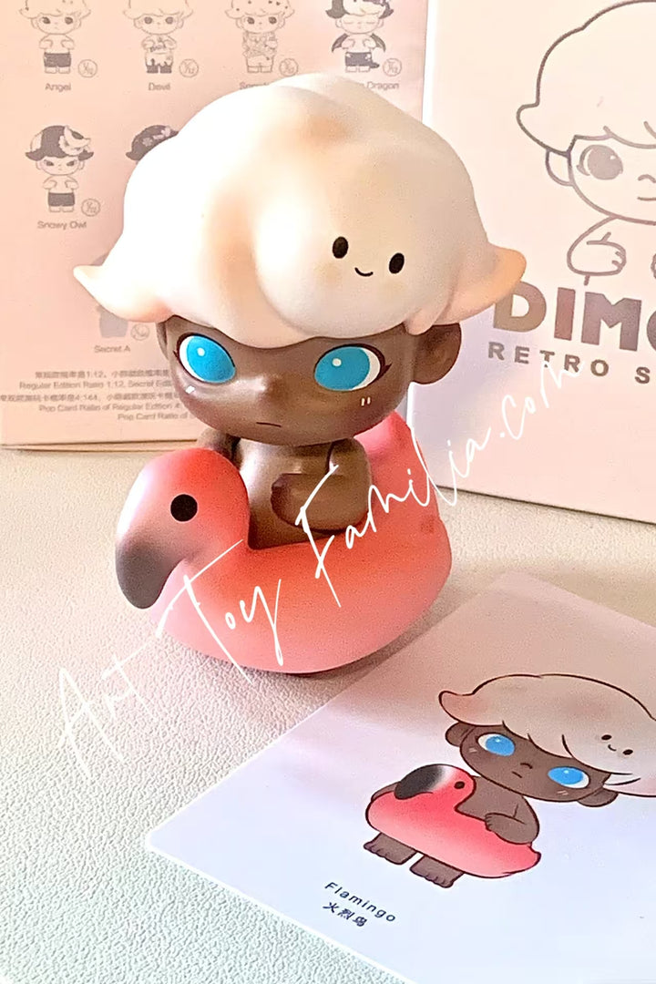 popmart dimoo retro series Flamingo