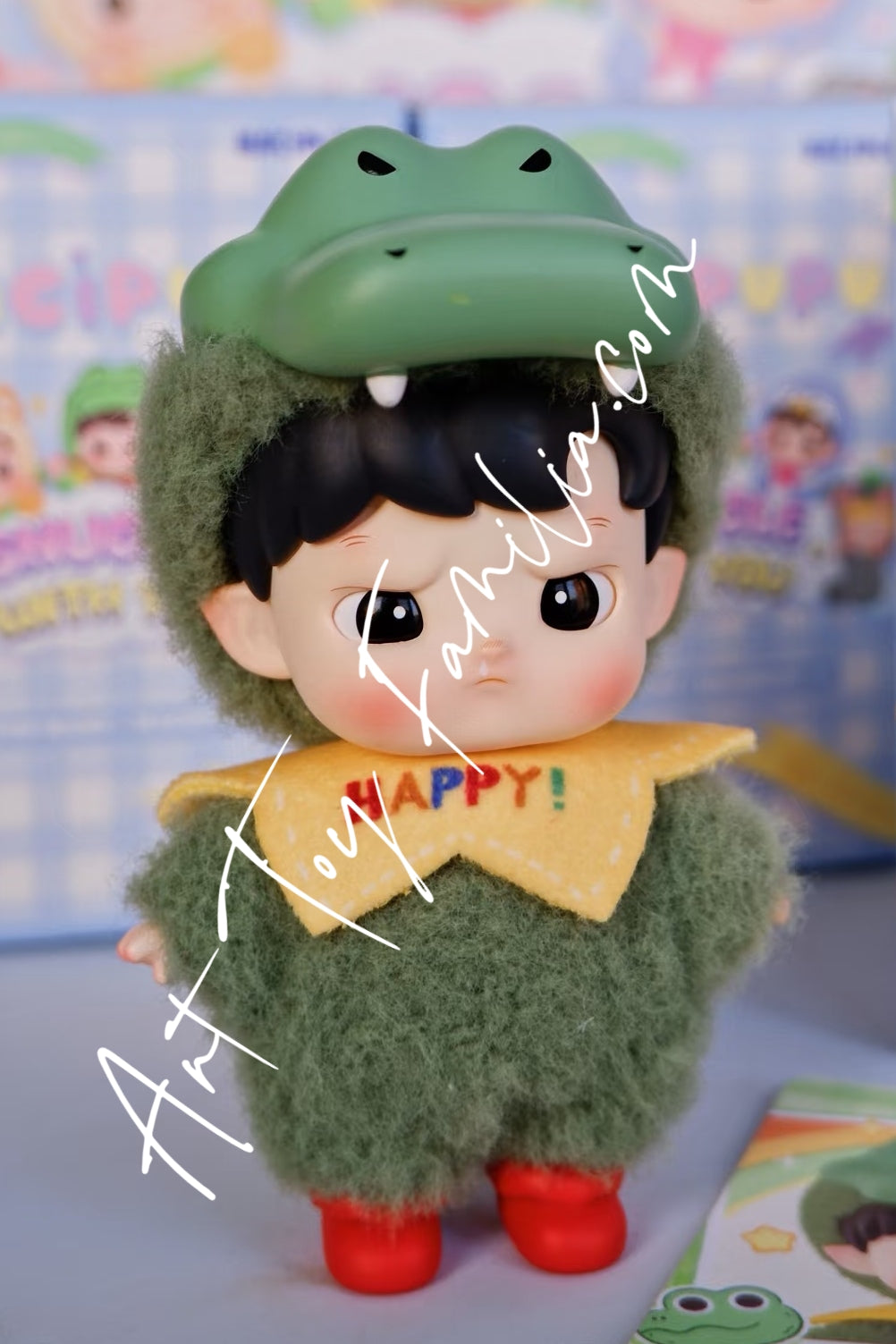 popmart hacipupu snuggle with you series grumpy crocodile