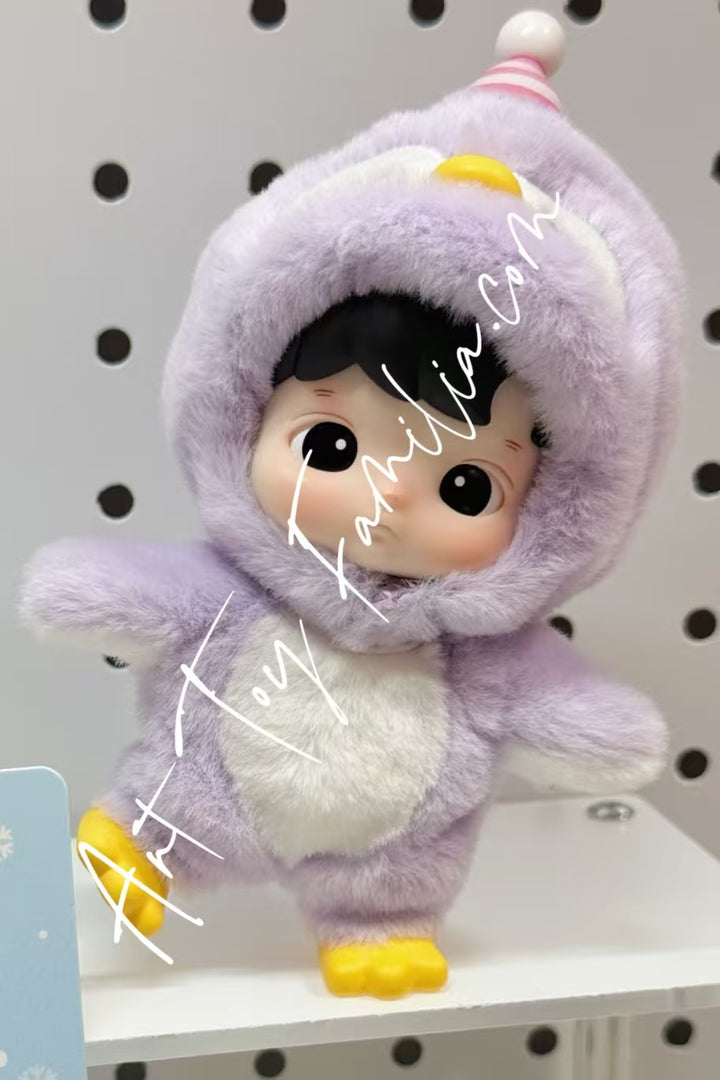 popmart hacipupu snuggle with you series kiss penguin secret