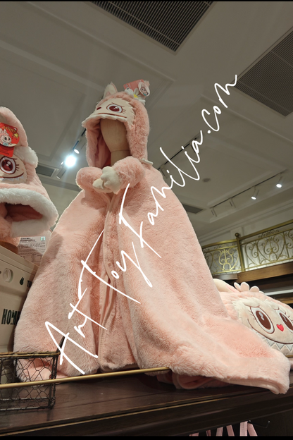 popmart labubu plush shawl pop land limited 毛绒披肩 Pink