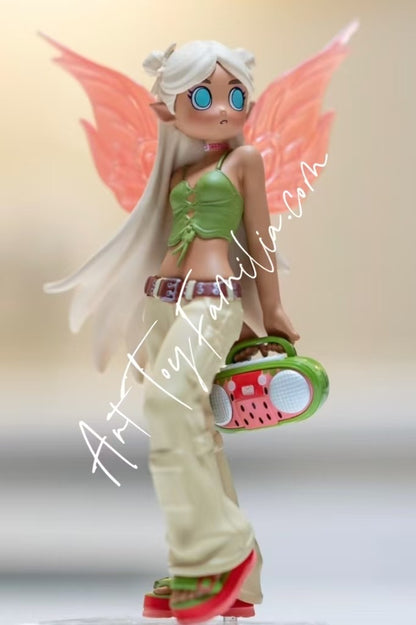popmart peach riot punk fairy series figures Poppy-Strawberry Secret