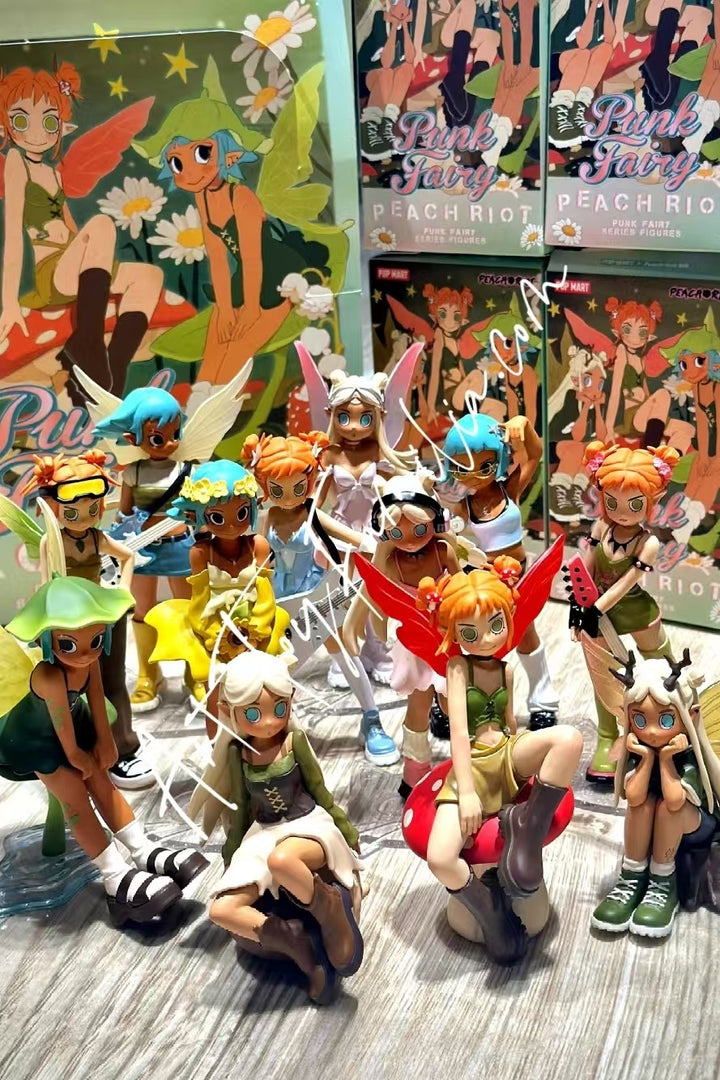 popmart peach riot punk fairy series figures full set   